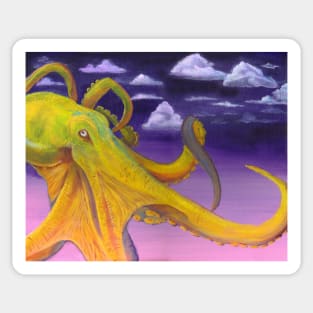 Sky Octopus Print Sticker